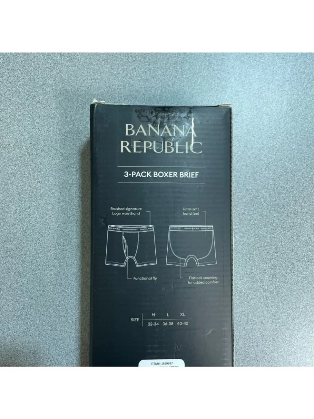 NWT Banana Republic Men's XL Black 3-Pack Boxer Briefs Comfort Waistband Stretch